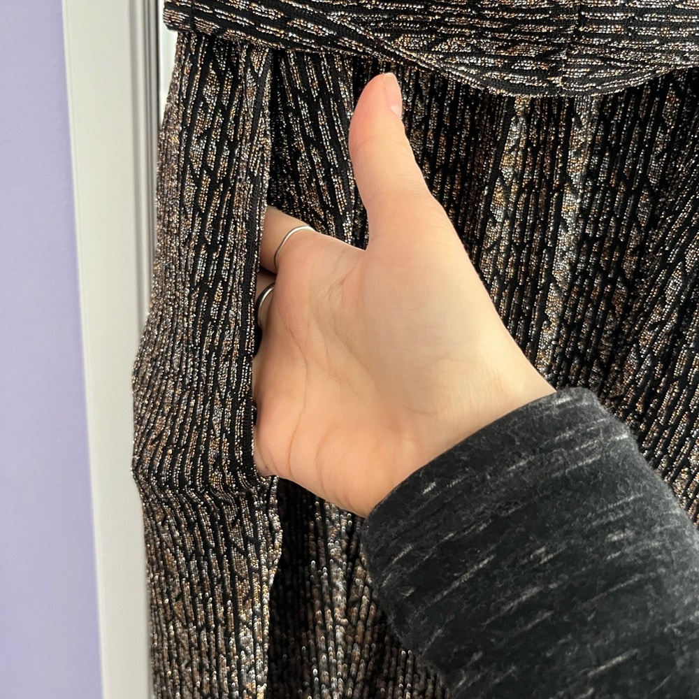 Jennifer Lopez Black/Gold Sparkly Jumpsuit - Picture 6 of 6